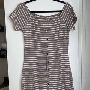 Stripped Body Con Dress